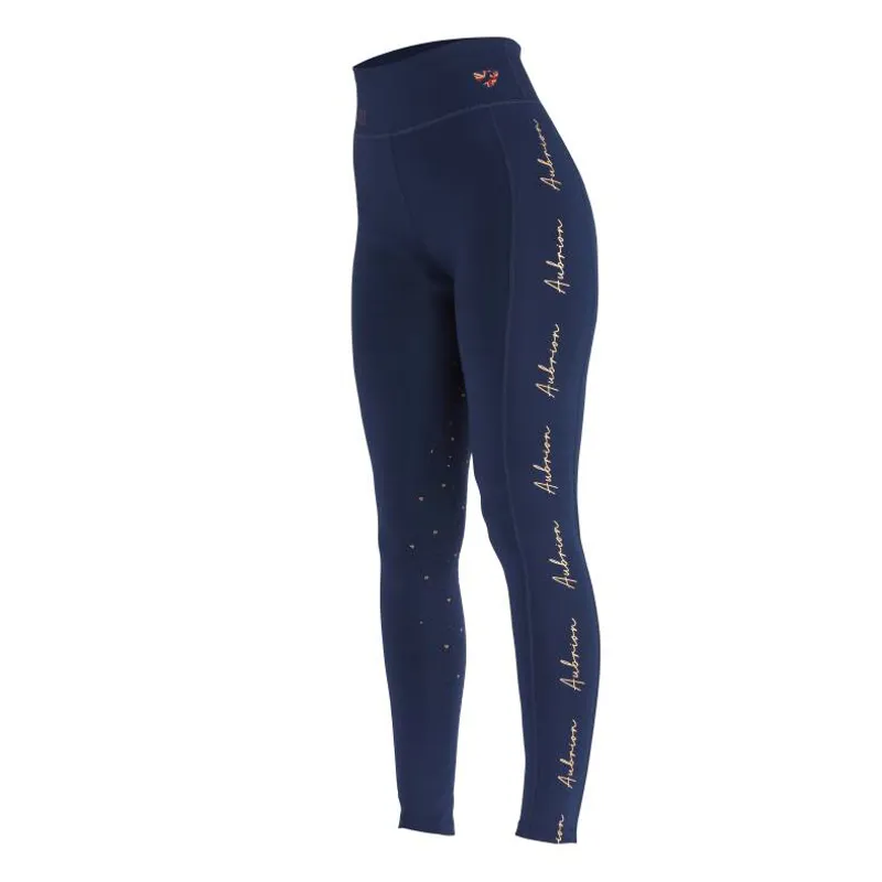 Aubrion Team Riding Tights - Navy Blue -1